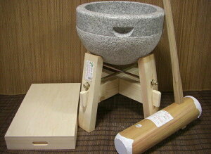餅つき道具 三升用臼 木台・杵L・餅箱セット オフィス木村it21