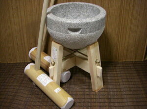 餅つき道具 三升用臼 木台・杵L・Mセット オフィス木村it21