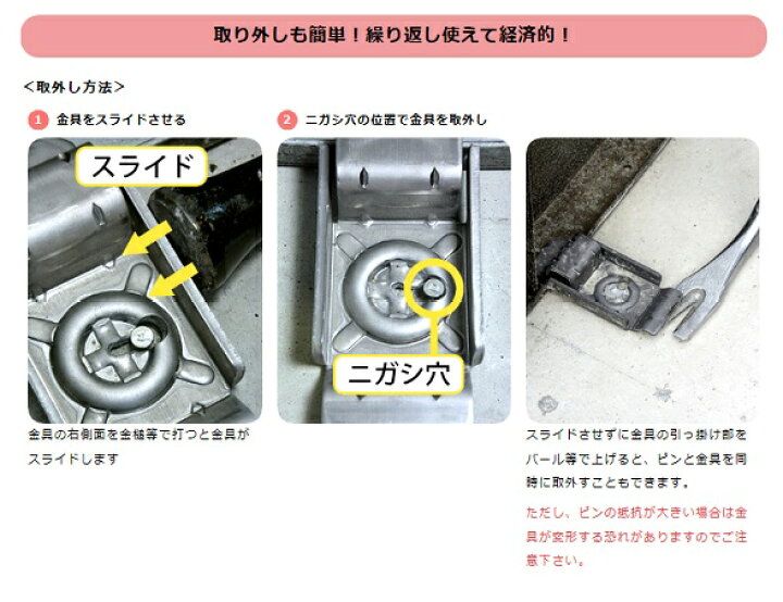 楽天市場】わたなべ 住宅基礎鋼製型枠用留め金具 P-TKG（60個入）1 