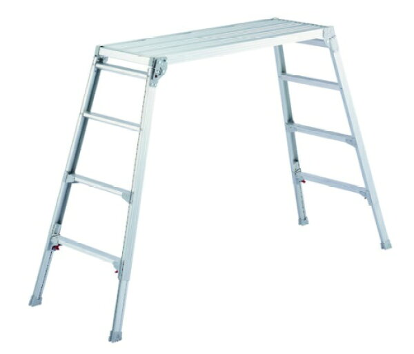 ハセガワ DRSW-1200C アルミ製 脚部伸縮式足場台 (調整高さ101cmから124cm) 長谷川 Hasegawa
