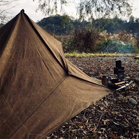 楽天市場 Bushcraft Spain ブッシュクラフトスペイン オイルスキン タープ ブラウン 国内正規品 イートレードサービス