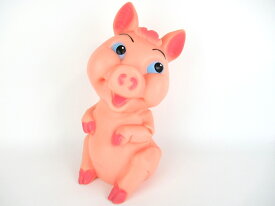 【中古】ドイツ製 ビンテージ ヴィンテージ 豚 ブタ 置物 ソフビ人形 動物 アニマルモチーフ【送料無料】