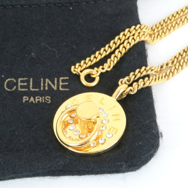 楽天市場】【中古】正規品 CELINE セリーヌ ラウンドペンダント ライン 