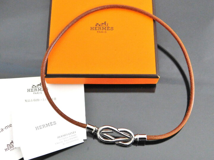 楽天市場】【中古】正規品 HERMES エルメス アタメ チョーカー 2連 