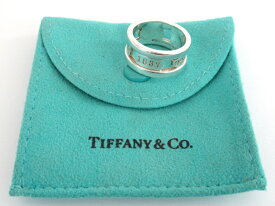 【中古】 正規品 Tiffany & Co. ティファニー T&CO 1837 シルバー925 エレメント リング 指輪 12号 イタリア製 ブランドジュエリー ダストバッグ付き【送料無料】