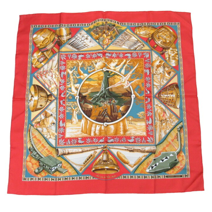楽天市場】【中古】正規品 HERMES エルメス カレ90 スカーフ Au Son du  