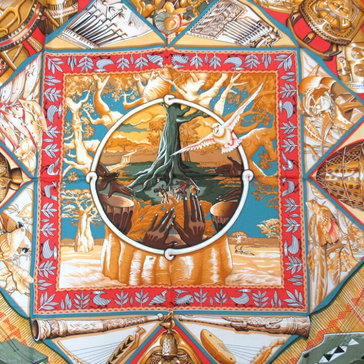 楽天市場】【中古】正規品 HERMES エルメス カレ90 スカーフ Au Son du  