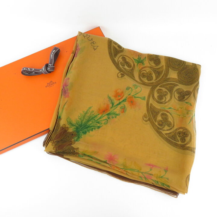 楽天市場】【中古】正規品 HERMES エルメス カレ140 シフォンスカーフ 