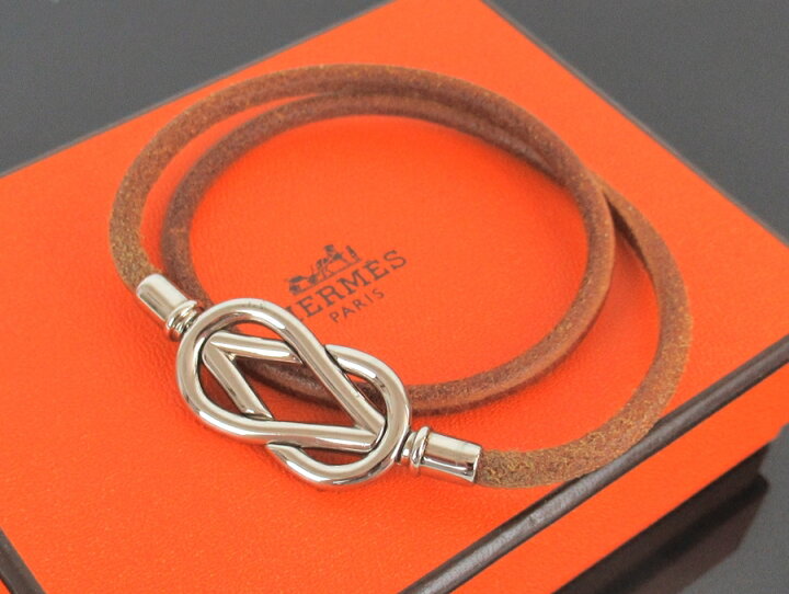 楽天市場】【中古】正規品 HERMES エルメス アタメ チョーカー 2連 