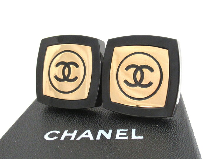 楽天市場】【中古】CHANEL シャネル CCロゴ ゴールドカラーxブラック 
