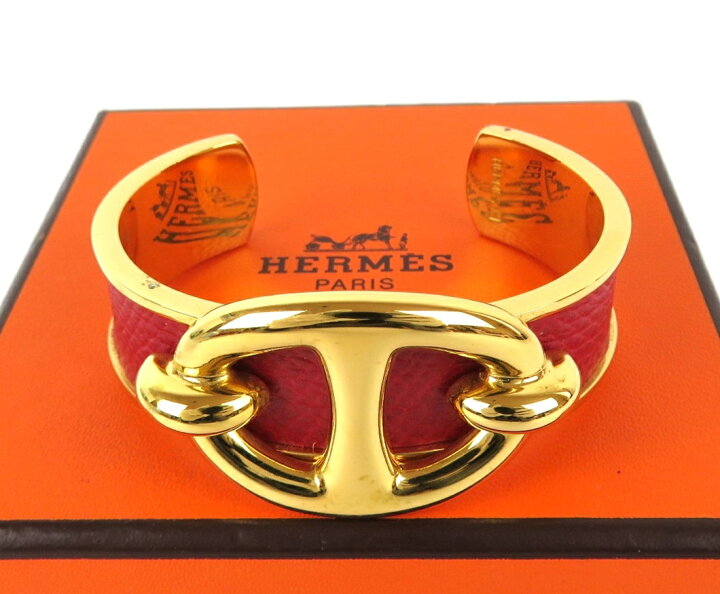 楽天市場】【中古】正規品 HERMES エルメス シェーヌダンクル カフ 
