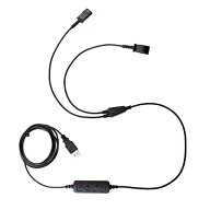 業務用ヘッドセット USB Yコード 研修用アクセサリー モニタリング トレーニング用 会議電話 モニタリン…