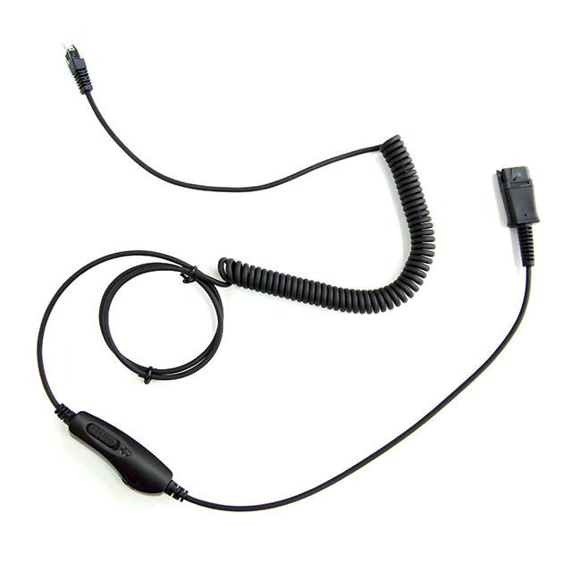 音量コントロール付きQDケーブル 固定電話 ヘッドセット が大特価 コールセンター Plantronics ヘッドセット用 57％以上節約 Genetive一部 ボリューム調整コードVCC-PL