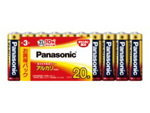 【まとめ買い】パナソニック アルカリ乾電池・単3 1パック(20本入り)LR6XJ/20SW