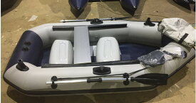 ゴムボート　釣りボート　PVC製　モーターマウント付　リペアキット　収納袋付 2人乗り　インフレータブル　　船外機3馬力まで対応　新品
