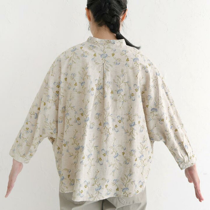 楽天市場】SUN VALLEY ボタニカル柄 ドルマンシャツ 綿麻 コットン  