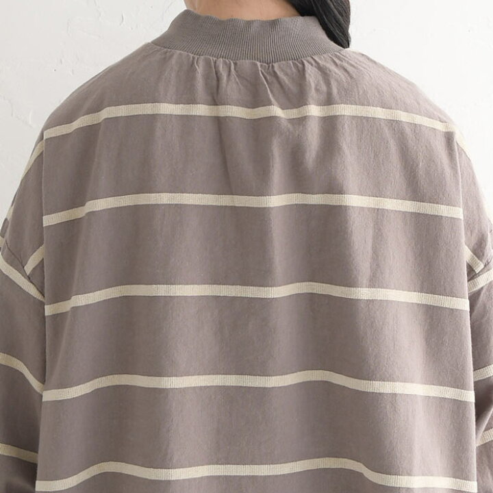 楽天市場】SUN VALLEY プルオーバー ボーダー リブネック ぽわん袖 綿  