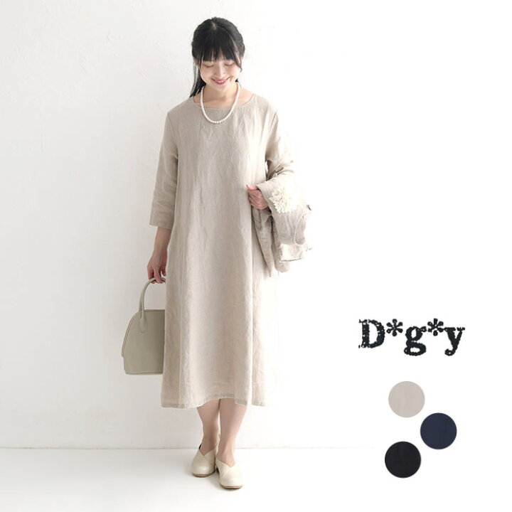 楽天市場】フレアワンピース レディース Aライン 七分袖 D*g*y dgy 麻 
