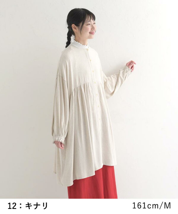 楽天市場】D*g*y リネン混スラブ チュニックブラウス 袖ボリューム M  