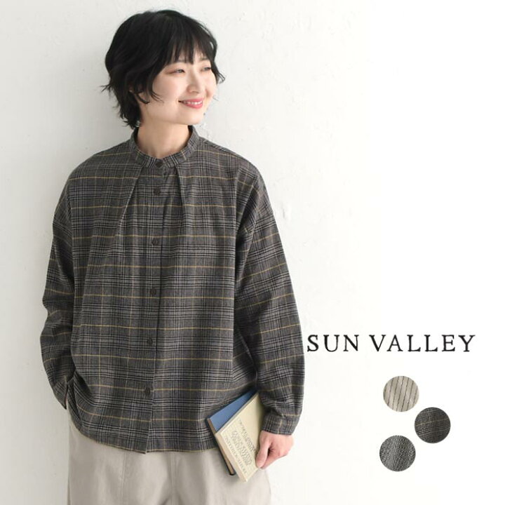 楽天市場】SUN VALLEY ブラウス シャツ 長袖 レディース 起毛 綿麻 