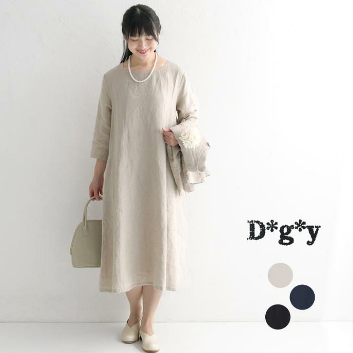 楽天市場】フレアワンピース レディース Aライン 七分袖 D*g*y dgy 麻 