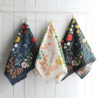 【2点までメール便可】ハンカチ ボタニカル隠れ猫柄 大判サイズ 綿100% スカーフ バンダナ 70cm×70cm／…