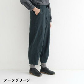 08Mab バルーンパンツ 綿麻 起毛 ／カジュアル ナチュラル ワイド 08マブ ボールパンツ サーカスパンツ ボトムス 体型カバー エコロコ sel, Ms,Ls,／-太もも ゆったり パンツ- 秋 冬 秋服 23AW1004,