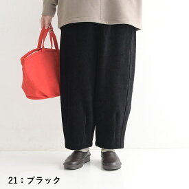 バルーンパンツ ワイド レディース 保湿発熱 裏ベロア 裏起毛 コーデュロイ 綿 コットン／ 着後レビューでクーポン☆ カジュアル サーカスパンツ ボールパンツ あったか 暖かい 暖パン 防寒 エコロコ e+,／秋 冬 大きいサイズ 25AW1114R, c1120,