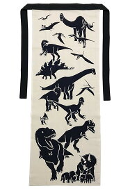 [江戸てん]越中褌（ふんどし）日本製 綿100％ 手ぬぐい柄 おしゃれ 和柄 メンズ 男性用フリーサイズ恐竜（黒紐）