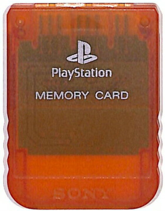 日本最級 PS1 プレイステーション1用 メモリーカード クリアオレンジ