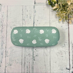 メガネケース めがねケース シマエナガ ホンワカシマエナガ しまえなが トリ 鳥 ミント ハード おしゃれ カワイイ かわいい 眼鏡収納 眼鏡 メガネ めがね サングラス