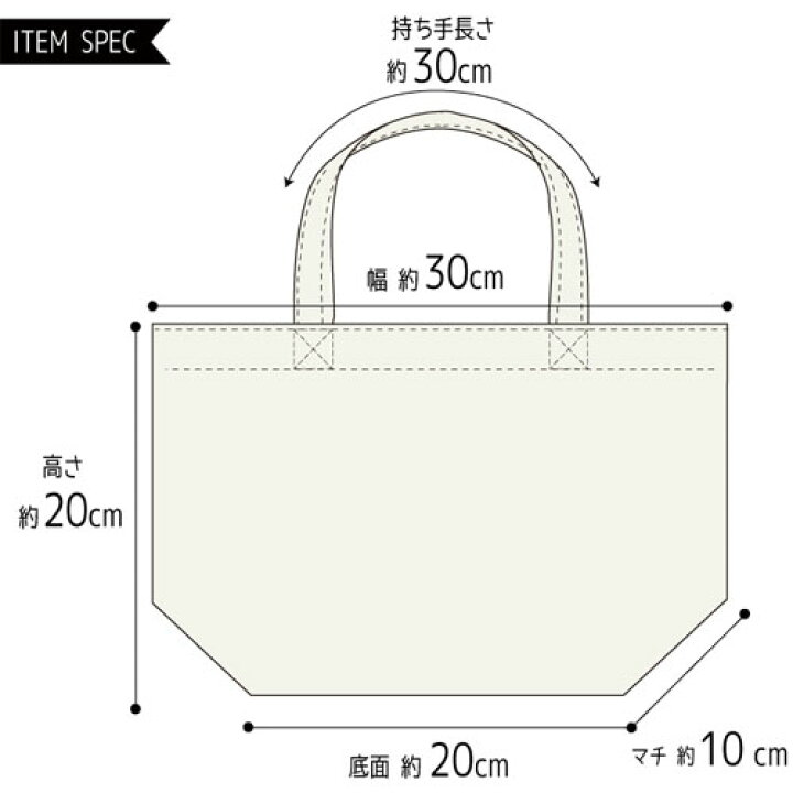 楽天市場】ミニトート トートバッグ ベリーボーダー ナチュラル 