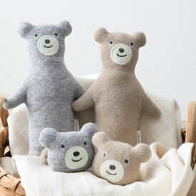 マスコット　ガラガラ　ラトル　スマイリーくまさん　グレー　ブラウン　日本製　ぬいぐるみ　ファーストトイ　ベビートイ　COCOWALK　ココウォーク　出産祝い　ベビーギフト　プチプラ　ギフト　プレゼント　男の子　女の子　男児　女児