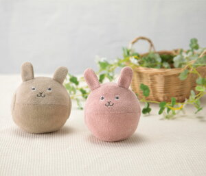 スマイリーラビット コロコロボール うさぎ ブラウン ピンク 日本製 ファーストトイ ベビートイ ベビーおもちゃ インテリア 出産祝い ベビーギフト プレゼント 男の子