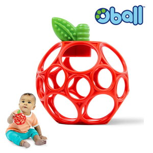 オーボール アップル歯固めボール りんご アップル 歯固め ボール ベビートイ ファーストトイ 新生児 0ヶ月〜 男の子 女の子 フルーツ くだもの かわいい