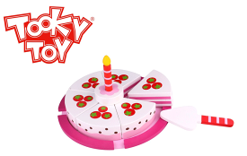 トーキートイ　おままごと　ままごと　ごっこ遊び　ケーキ　バースデイケーキ　ホールケーキ　木のおもちゃ　女の子　1歳　2歳　3歳　4歳　誕生日　誕生日プレゼント　プレゼント　出産祝い　出産お祝い　ベビーギフト　ギフト