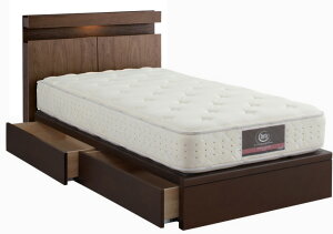 サータ ホテルスタイル594 シングルベッド 宮付・棚付き 照明 クラシカル 引き出し付き・ドロアードリームベッド正規販売店 国産/日本製(広島製) ベッドフレームのみ