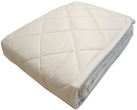 羊毛ベッドパッド ワイドキング240サイズ ウォッシャブルウール ベージュ 洗える洗濯可能 汗取りマットレスパッド 寝装品 国産/日本製寝具