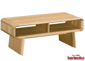 カリモク TU3970 TU3975 長方形100サイズ センターテーブル ソファーテーブル 机 棚付き ダーク ブラウン ナチュラル ホワイト白 ブラック黒 karimoku 国産/日本製家具 正規取扱店 オーク材 楢 木製