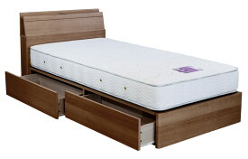 アンネルベッド ノアCT ダブル 棚付き ドロアータイプ・引き出し付き チョイ棚 コンセント付き 機能的ベッド annel bed 正規販売店 国産ベッドセット マットレス付き