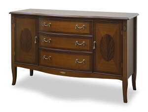 ベネチア チェスト120 アンティーク風クラシックブラウン 象嵌 ヨーロッパ風 姫系家具かわいいロマンティクプリンセス 木製 東海家具