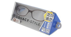 スカッシースタイル レギュラーサイズ【8732-02】ブラウン 花粉防止メガネ・マスクをしてもくもりにくい