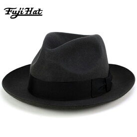 ＼今だけ！クーポン利用で15％OFF対象／ FUJI HAT フジハット 帽子 メンズ ハット 中折れハット ウール 羊毛 フェルト 帽体 レディース グレー ( ツバ広 秋冬用 秋冬商品 帽子 ぼうし 大人カジュアル ファッション つば広 ハット 中折れ帽 フェルトハット ウールハット