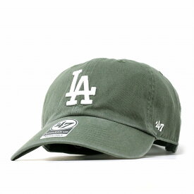 47brand 47キャップ クリーンナップ フォーティーセブン Dodgers '47 CLEAN UP Moss x White Logo フリーサイズ 帽子 LA ロサンゼルス・ロジャース 野球 ベースボールキャップ モス×白 [ baseball cap ]