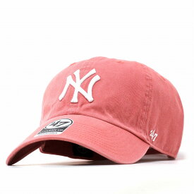 ＼本日クーポン利用で5%OFF／ 47brand キャップ クリーンナップ フォーティーセブン ニューヨーク・ヤンキース ベースボールキャップ ヤンキース Yankees '47 CLEAN UP Island Red アイランドレッド 帽子 フリー 10代 20代 30代 40代 誕生日 プレゼント