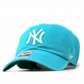 47brand キャップ クリーンナップ フォーティーセブン ニューヨーク・ヤンキース ベースボールキャップ ヤンキース Yankees '47 CLEAN UP Neptune ターコイズ系 帽子 コットン フリーサイズ 10代 20代 30代 40代 誕生日 プレゼント ラッピング無料 [ baseball cap ]