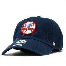 キャップ 47brand 47キャップ クリーンナップ フォーティーセブン ニューヨーク・ヤンキース Yankees '47 CLEAN UP ネイビー ( Primary Logo ) フリーサイズ ベースボールキャップ サイズ調整可 10代 20代 30代 40代 誕生日 プレゼント 父の日