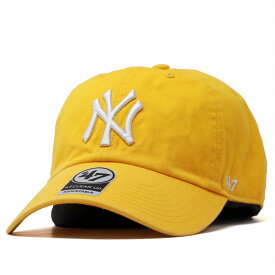 キャップ 47brand 47キャップ クリーンナップ フォーティーセブン ニューヨーク・ヤンキース Yankees '47 CLEAN UP イエローゴールド 黄色 フリーサイズ ベースボールキャップ サイズ調整可 10代 20代 30代 40代 誕生日 プレゼント 父の日