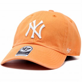 ＼本日クーポン利用で5%OFF／ キャップ メンズ レディース ブランド ニューヨーク・ヤンキース 47brand クリーンナップ フォーティーセブン Yankees '47 CLEAN UP Mango マンゴー オレンジ 帽子 ベースボールキャップ 10代 20代 30代 40代 誕生日 プレゼント
