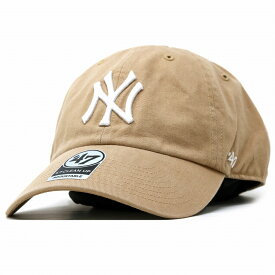 キャップ メンズ レディース ブランド ニューヨーク・ヤンキース 47brand 47キャップ クリーンナップ フォーティーセブン コットン Yankees '47 CLEAN UP Khaki x White logo カーキ 10代 20代 30代 40代 誕生日 プレゼント 父の日 [ baseball cap ]